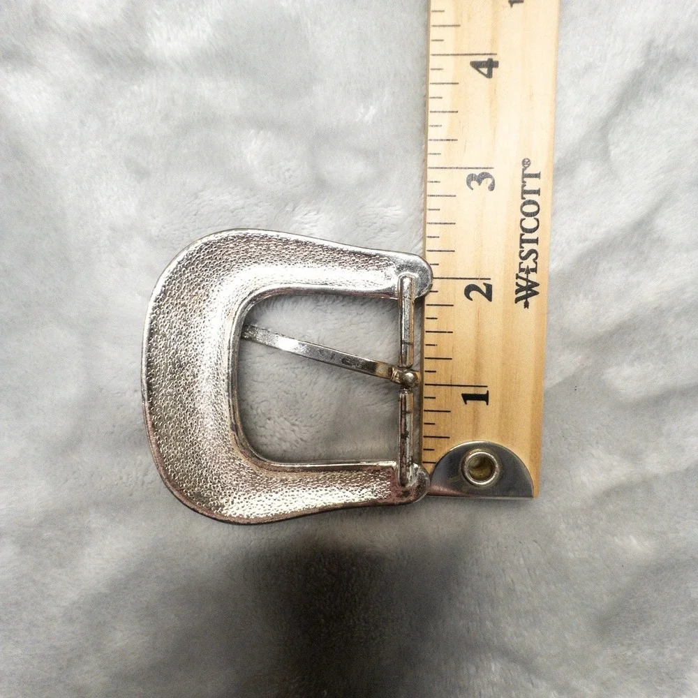 Silver Western Floral Belt Buckle Rodeo Ranchwear Country